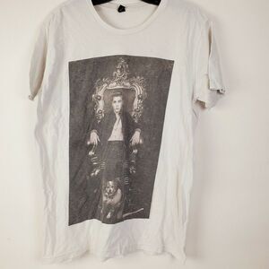 Bay Island Women's Medium Justin Bieber Short Sleeve White T-Shirt